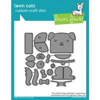 Lawn Fawn - Lawn Cuts - Dies - Tiny Gift Box Dog Add-On