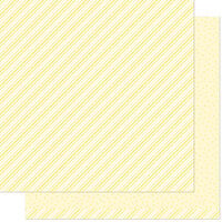 Lawn Fawn - Stripes 'n Sprinkles Collection - 12 x 12 Double Sided Paper - Yay Yellow