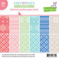Lawn Fawn - Knit Picky Winter Collection - Christmas - 6 x 6 Petite Paper Pack