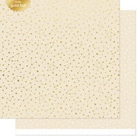 Lawn Fawn - Let It Shine Starry Skies Collection - 12 x 12 Double Sided Paper - Twinkling Cream