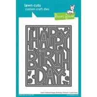 Lawn Fawn - Lawn Cuts - Dies - Giant Outlined Happy Birthday - Portrait