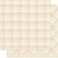 Lawn Fawn - Favorite Flannel Collection - Christmas - 12 x 12 Double Sided Paper - Eggnog