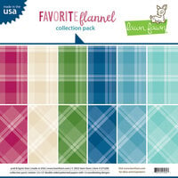 Lawn Fawn - Favorite Flannel Collection - Christmas - 12 x 12 Collection Pack