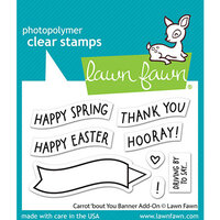 Lawn Fawn - Clear Photopolymer Stamps - Carrot 'Bout You Banner - Add-On
