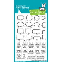 Lawn Fawn - Clear Photopolymer Stamps - All The Speech Bubbles