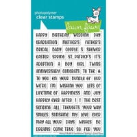 Lawn Fawn - Clear Photopolymer Stamps - Henry's Build-A-Sentiment Spring
