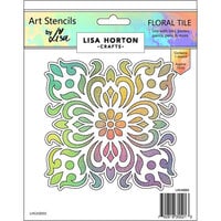 Lisa Horton Crafts - Art Stencils - Floral Tile