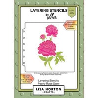 Lisa Horton Crafts - Layering Stencils - Peony Rose Stem