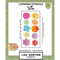Lisa Horton Crafts - Slimline Layering Stencils - Flower Blooms