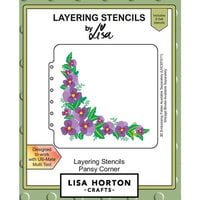 Lisa Horton Crafts - Layering Stencils - Pansy Corner