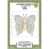 Lisa Horton Crafts - Layering Stencils with Coordinating Dies - Butterfly
