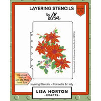 Lisa Horton Crafts - Christmas - Layering Stencils - Poinsettia and Holly