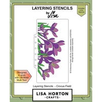 Lisa Horton Crafts - Layering Stencils - Crocus Field Slimline