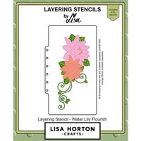 Lisa Horton Crafts - Layering Stencils - Water Lily Flourish