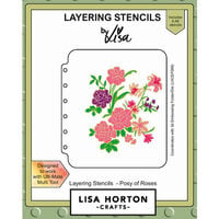 Lisa Horton Crafts - Layering Stencils - Posy of Roses