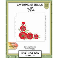 Lisa Horton Crafts - Layering Stencils - Poppy Corner