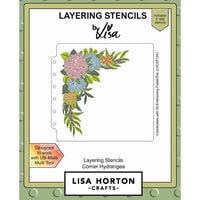 Lisa Horton Crafts - Layering Stencils - Corner Hydrangea
