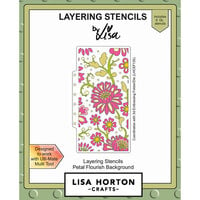 Lisa Horton Crafts - Layering Stencils - Petal Flourish Background