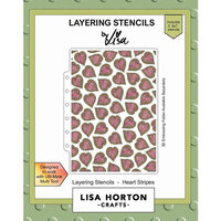 Lisa Horton Crafts - Layering Stencils - Heart Stripes
