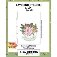 Lisa Horton Crafts - Layering Stencils - Floral Teacup