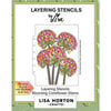 Lisa Horton Crafts - Layering Stencils - Blooming Coneflower Stems