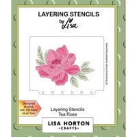 Lisa Horton Crafts - Layering Stencils - Tea Rose