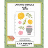 Lisa Horton Crafts - Layering Stencils - Floribunda - Elements
