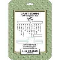 Lisa Horton Crafts - Die and Clear Photopolymer Stamp Set - Vertical Sentiments