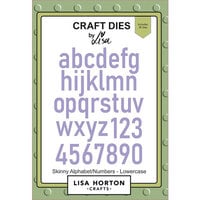 Lisa Horton Crafts - Dies - Skinny Alphabet - Lowercase and Numbers