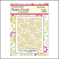 Lisa Horton Crafts - Modern Floral Collection - Hot Foil Plate - Button Blooms