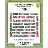 Lisa Horton Crafts - Die and Clear Photopolymer Stamps - Shadowed Words
