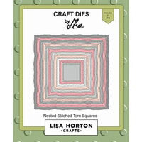 Lisa Horton Crafts - Dies - Nested Stitched Torn Edge Squares