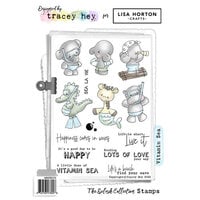 Lisa Horton Crafts - The Splash Collection - Die and Clear Photopolymer Stamp Set - Vitamin Sea