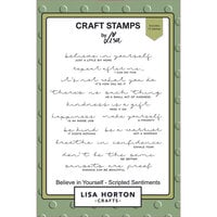 Lisa Horton Crafts - Clear Photopolymer Stamps - Scripted Sentiments - Believe In Yourself