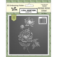 Lisa Horton Crafts - 3D Embossing Folder with Coordinating Dies - Peony Rose Stem