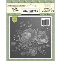 Lisa Horton Crafts - 3D Embossing Folder with Coordinating Dies - Dahlia and Roses