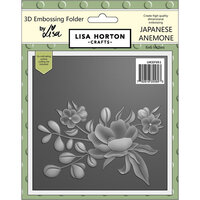 Lisa Horton Crafts - 3D Embossing Folder with Coordinating Dies - Japanese Anemone