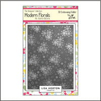 Lisa Horton Crafts - Modern Floral Collection - 3D Embossing Folder - Button Blooms