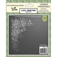 Lisa Horton Crafts - 3D Embossing Folder with Coordinating Dies - Corner Hydrangea