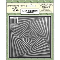Lisa Horton Crafts - 3D Embossing Folder - Concentric Square
