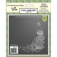 Lisa Horton Crafts - 3D Embossing Folder with Coordinating Dies - Rose Corner