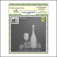 Lisa Horton Crafts - 3D Embossing Folders with Coordinating Dies - Champagne And Roses