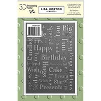 Lisa Horton Crafts - 3D Embossing Folder - Celebration Sentiments