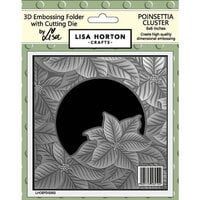 Lisa Horton Crafts - Christmas - 3D Embossing Folder with Coordinating Dies - Poinsettia Cluster