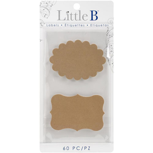 Little B - Decorative Self Adhesive Paper Labels - Natural Kraft