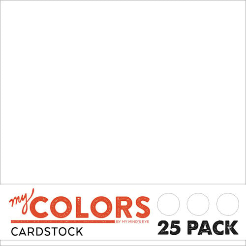 My Colors Cardstock My Mind's Eye White 12 x 12 Classic Cardstock Pack