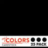 My Colors Cardstock - By PhotoPlay - 12 x 12 Classic Cardstock Pack - New Black - 25 Pack