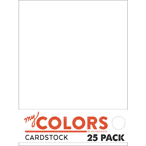 My Colors Cardstock My Mind's Eye White 8.5 x 11 Classic Cardstock