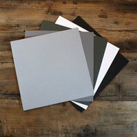 My Colors Cardstock - By PhotoPlay - 12 x 12 Canvas Cardstock Pack - Gray Tones - 18 Pack