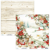 Mintay Papers - White Christmas Collection - 12 x 12 Double Sided Paper - Sheet 01